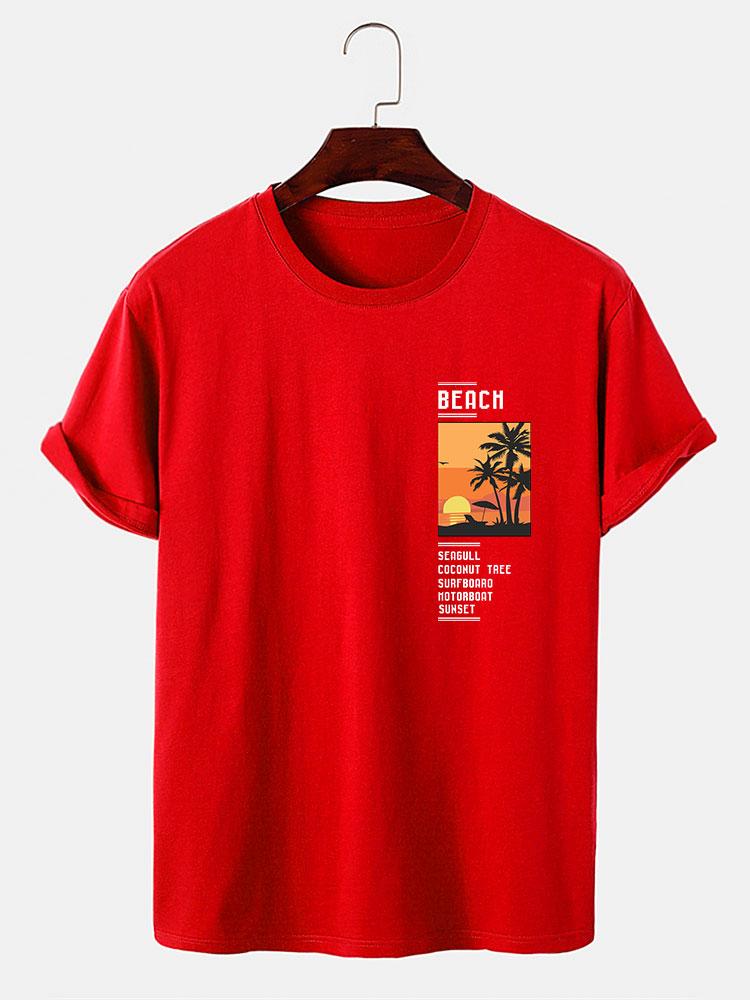 Beach Scenery Slogan Print T-Shirt