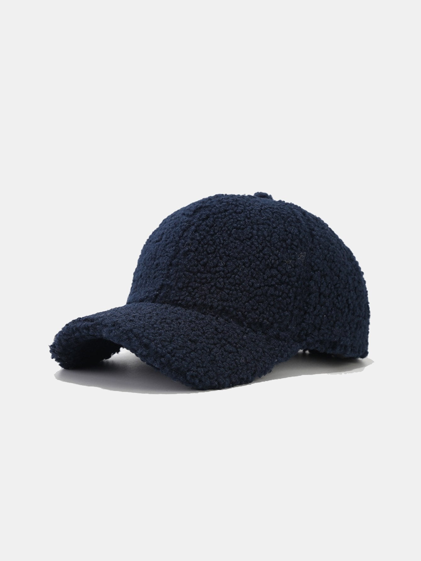 Solid Color Plush Warm Baseball Cap