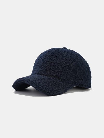 Solid Color Plush Warm Baseball Cap