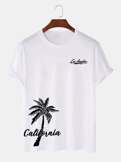 California Palm Tree Print T-Shirt