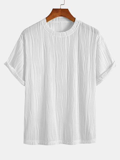 Wave Jacquard Relax Fit T-Shirt