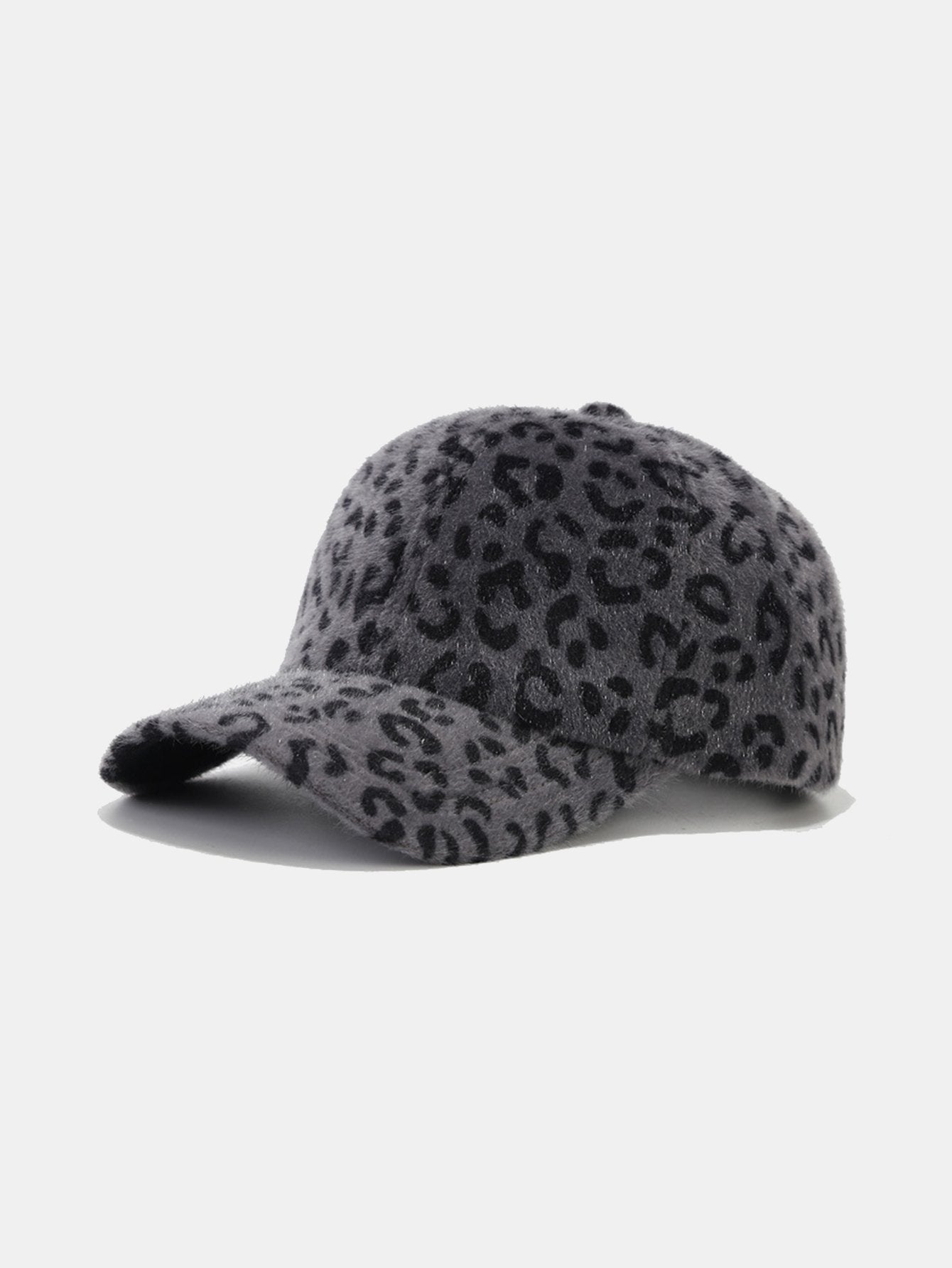 Leopard Pattern Plush Baseball Cap