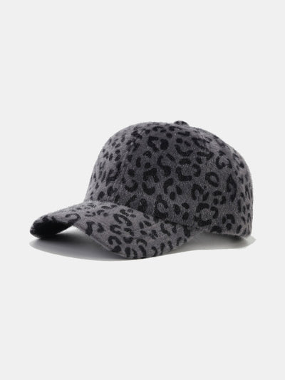Leopard Pattern Plush Baseball Cap