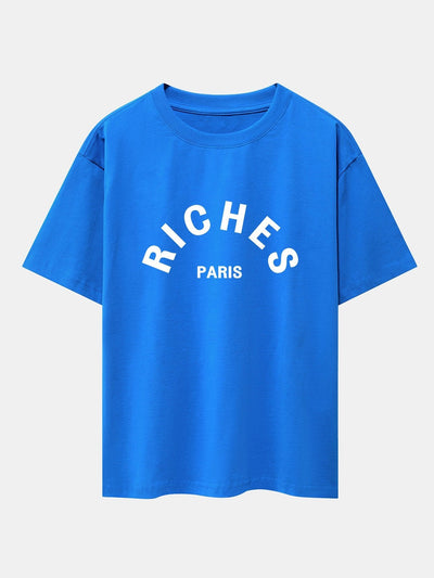 Riches Paris Print Oversize T-Shirt