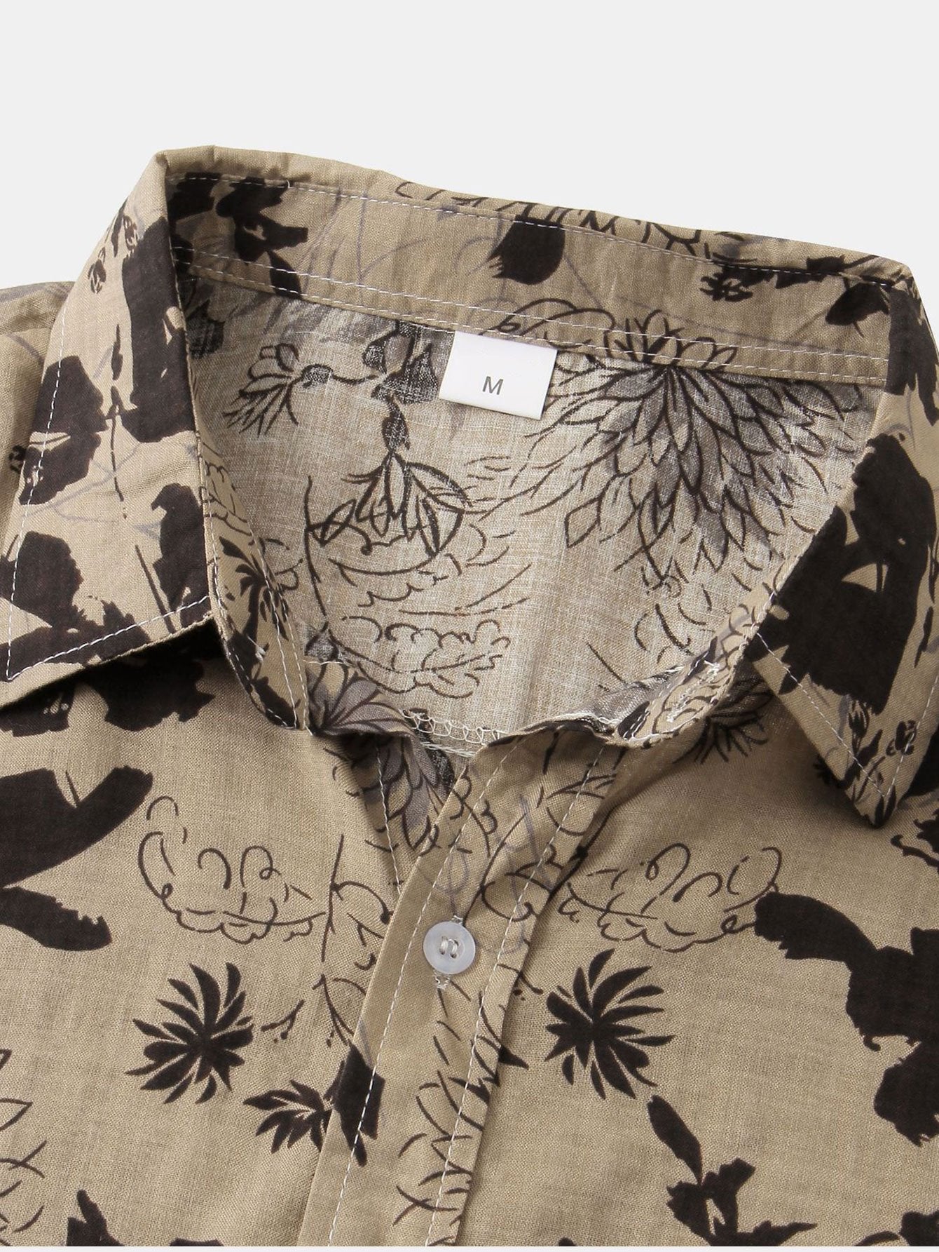 Ink Floral Print Button Up Shirt