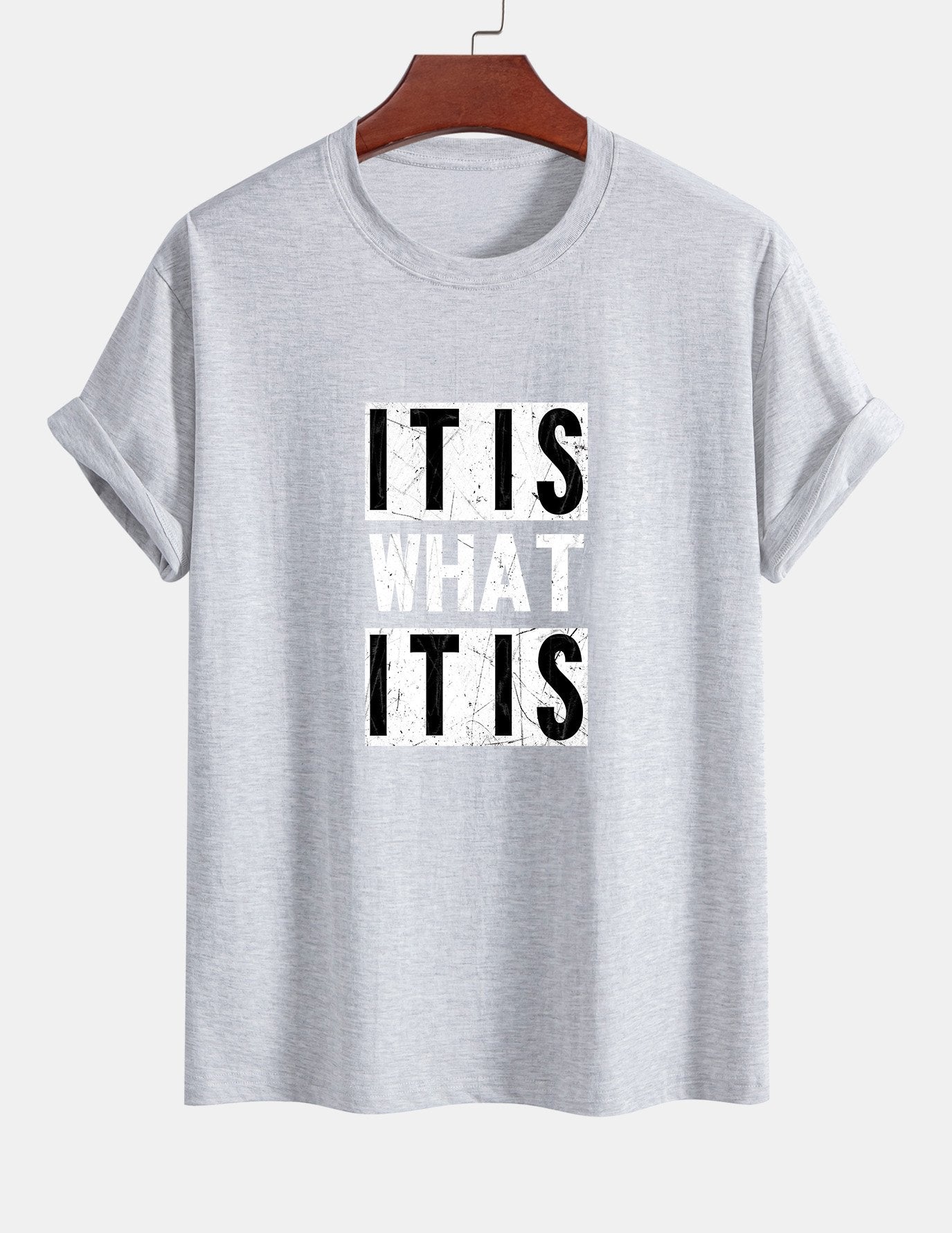Regular Fit It Is What It Is Print Cotton T-Shirt