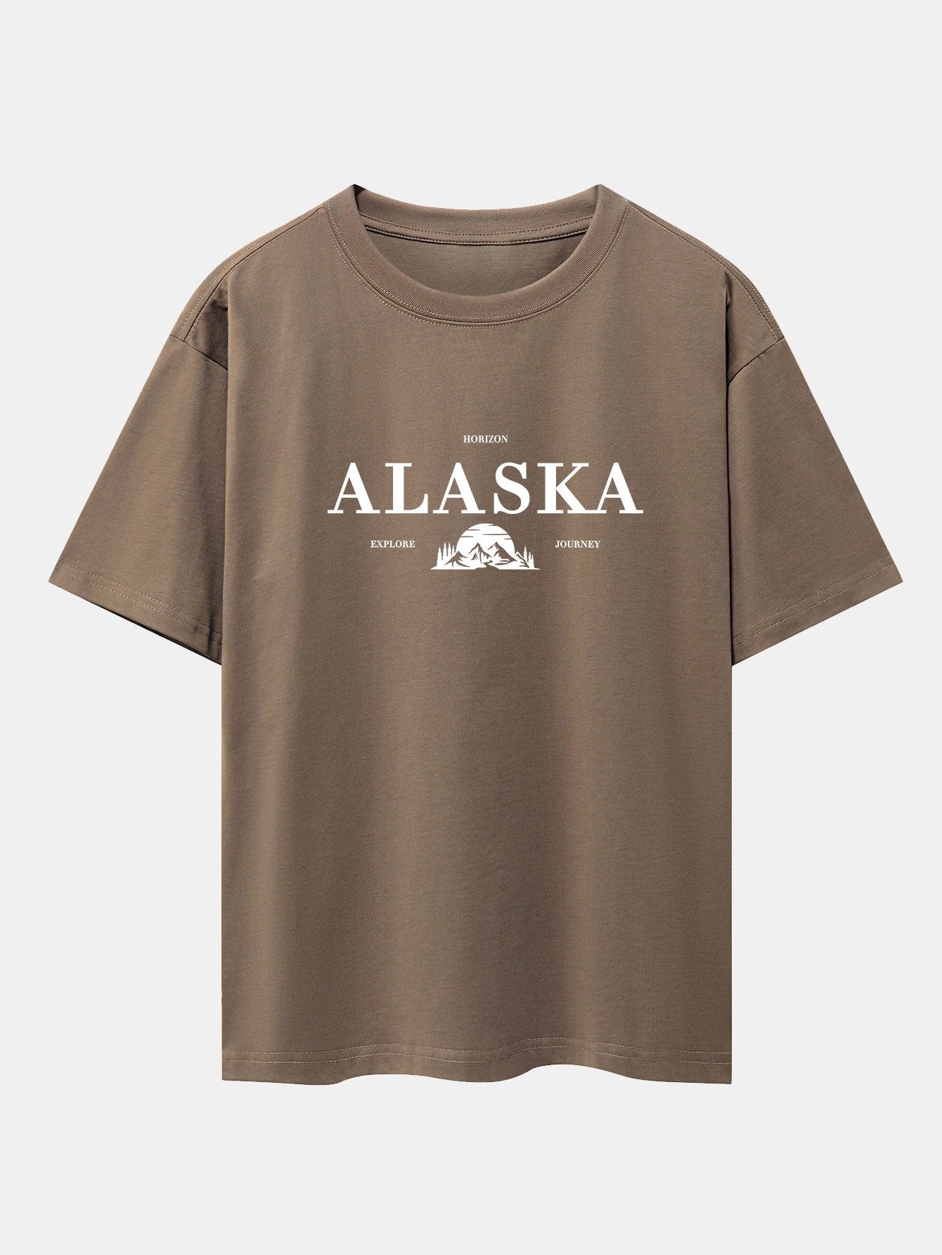 Alaska Slogan Print Drop Shoulder Oversize T-Shirt