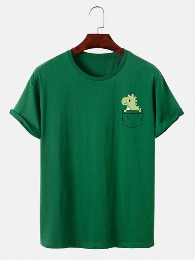Pocket Dinosaur Print T-Shirt