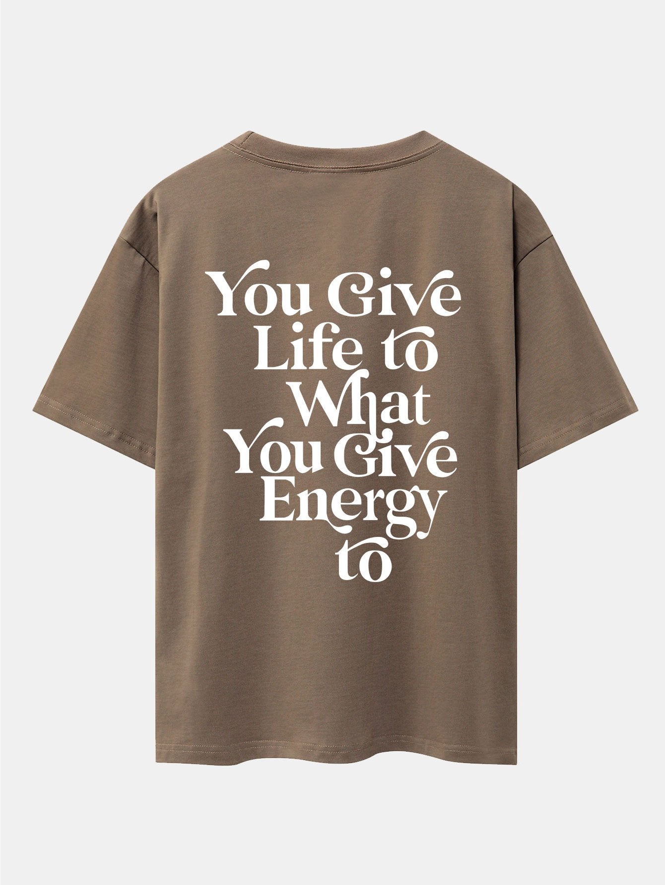Slogan Back Print Drop Shoulder Oversize T-Shirt