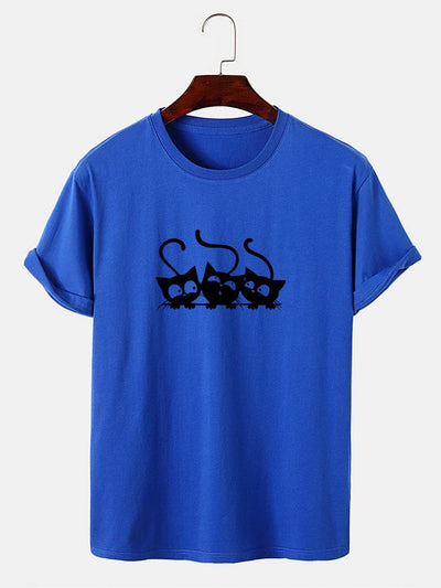 Three Kittens Print T-Shirt
