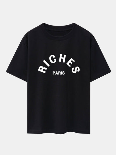 Riches Paris Print Oversize T-Shirt