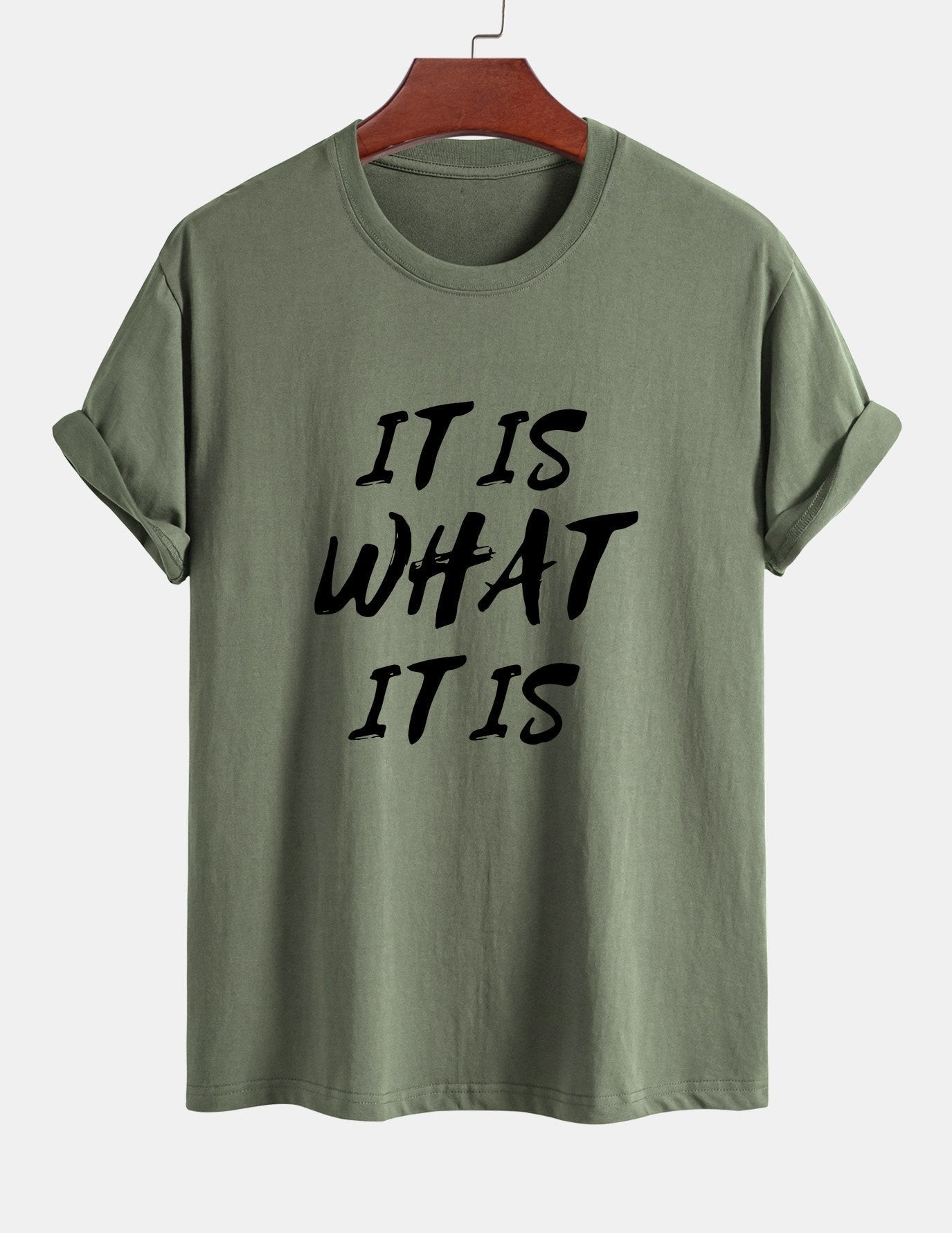 Regular Fit It Is What It Is Print Cotton T-Shirt