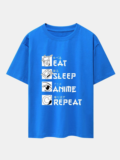 Slogan Print Drop Shoulder Oversize T-Shirt