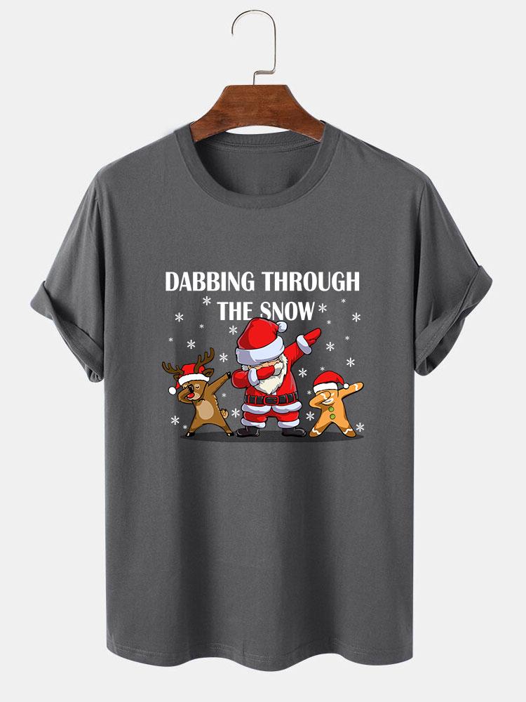 Slogan Santa Print T-Shirt