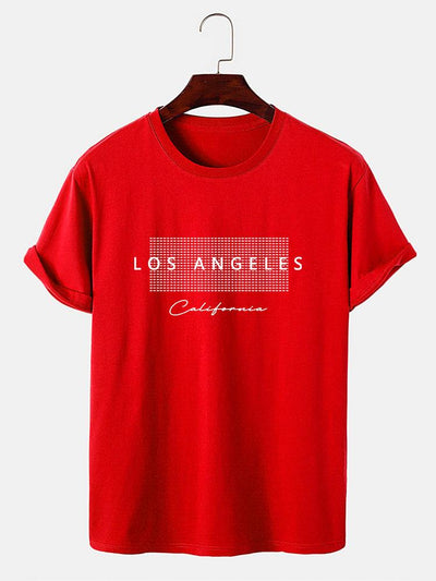 Los Angeles Checkered Print T-Shirt