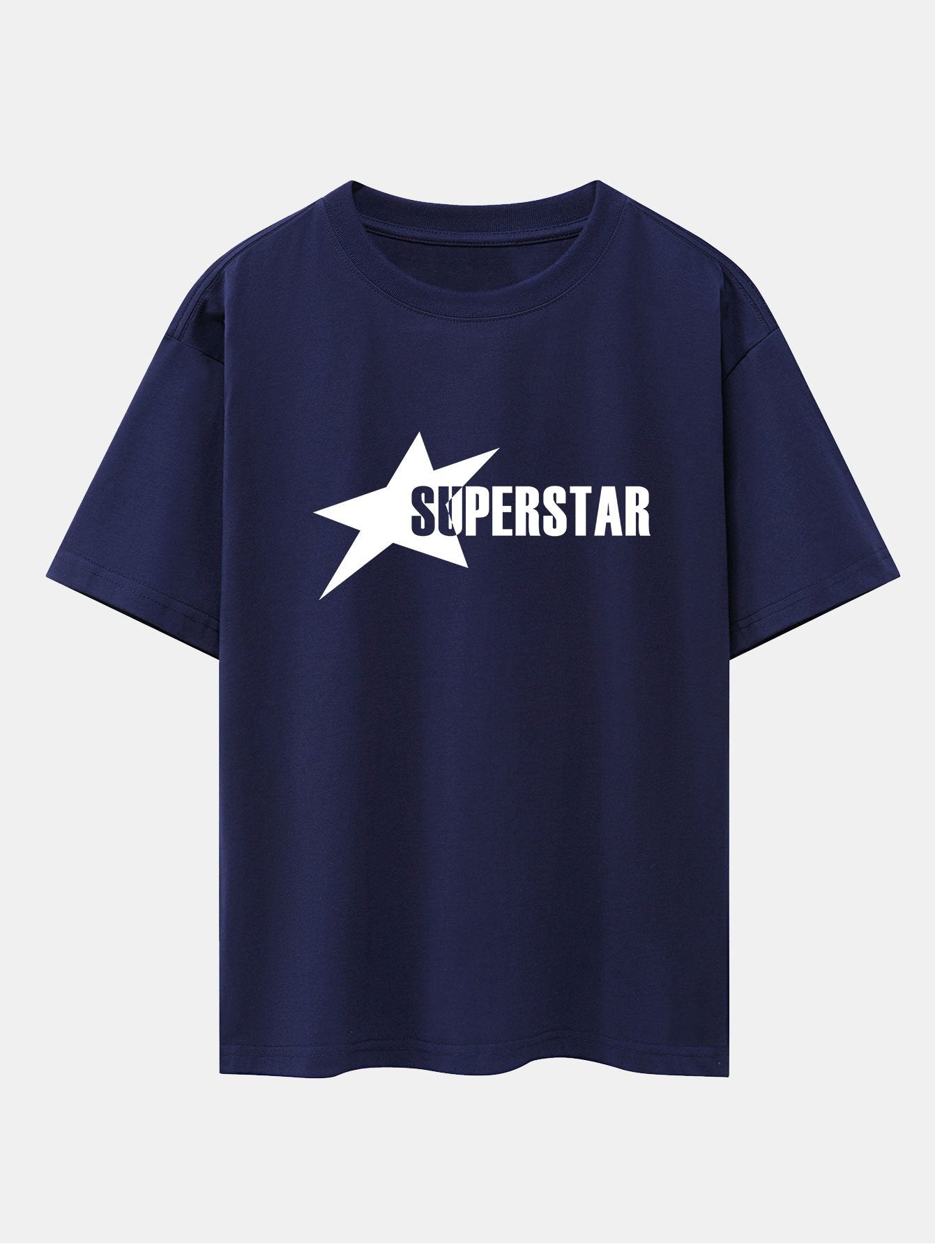 Superstar Print Drop Shoulder Oversize T-Shirt