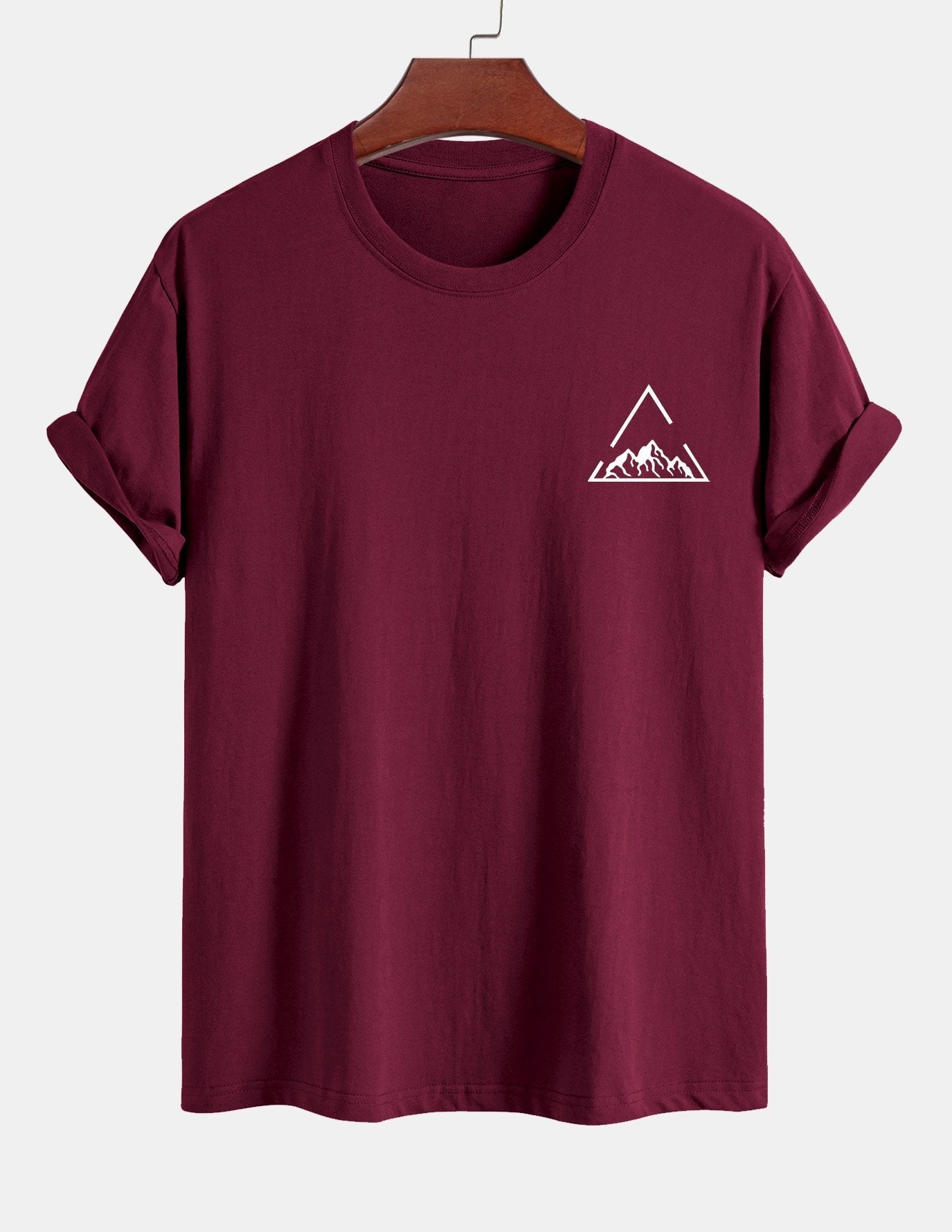 Regular Fit Mountain Print Cotton T-Shirt