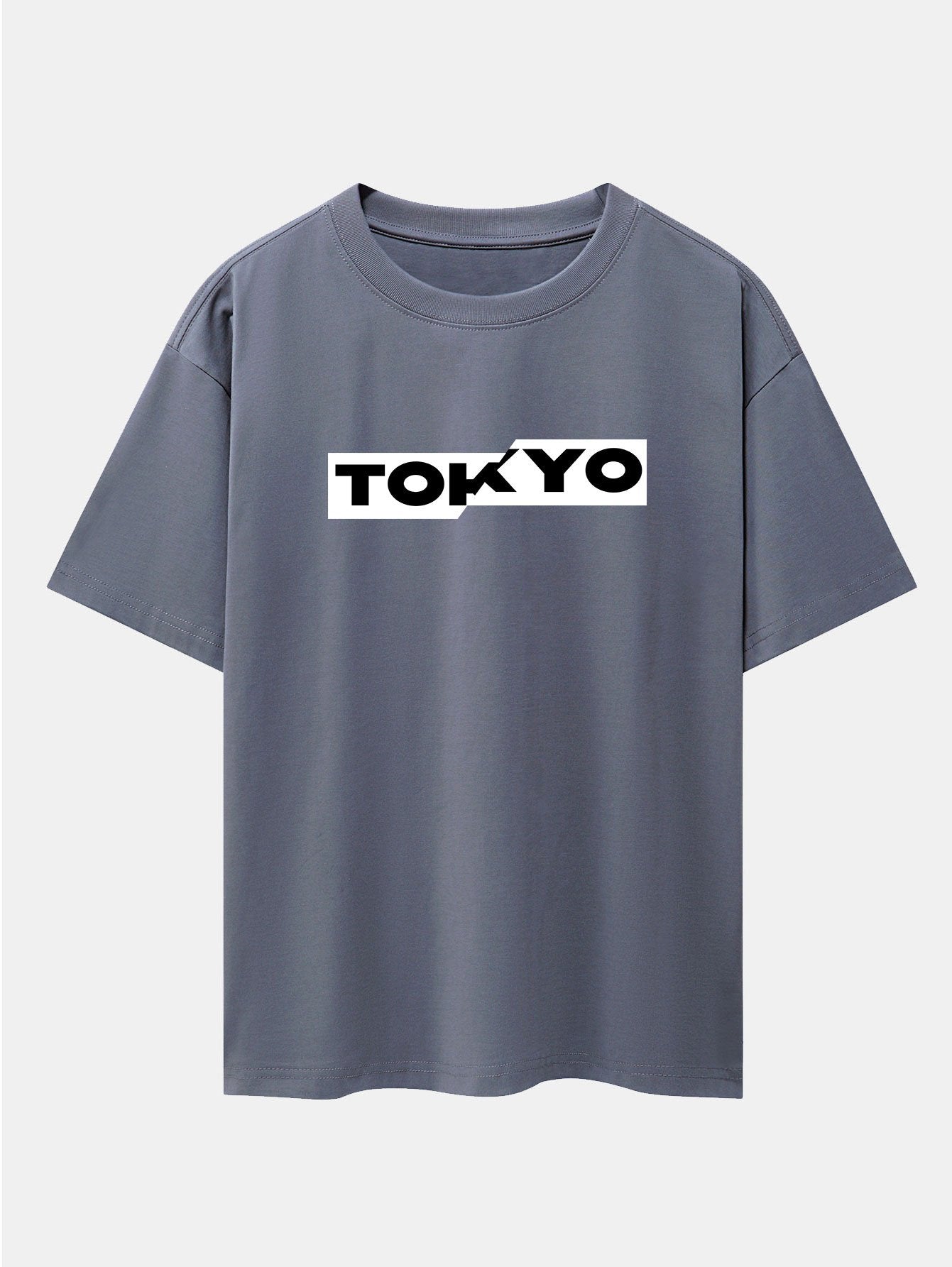 Tokyo Print Drop Shoulder Oversize T-Shirt