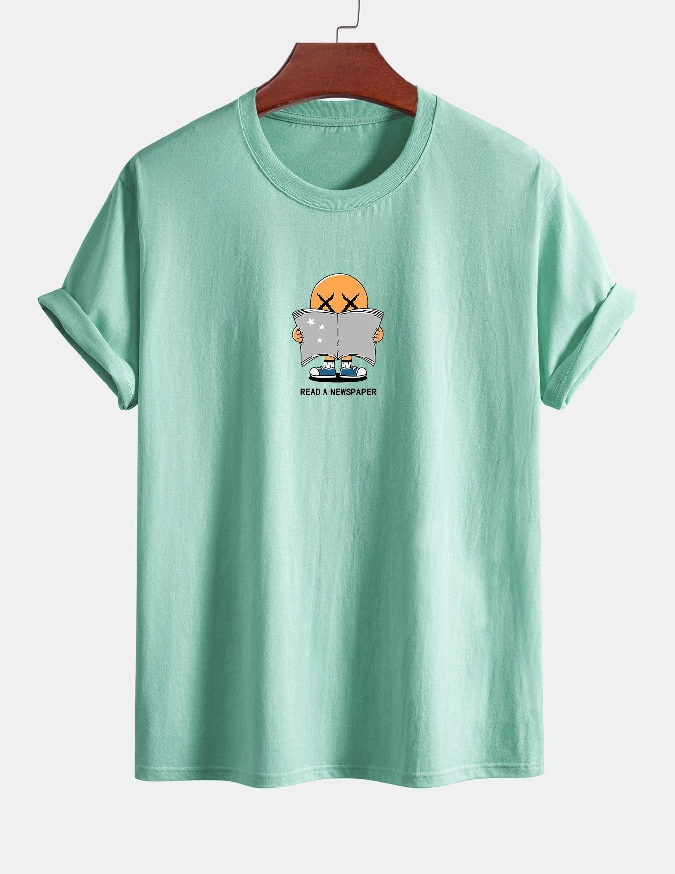 Regular Fit Reading Print Cotton T-Shirt