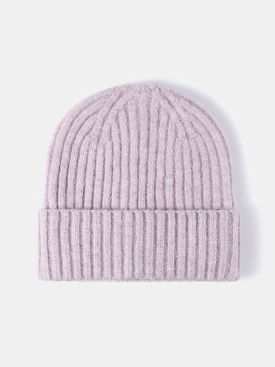 Faux Wool Warm Stripe Knit Beanie Hat