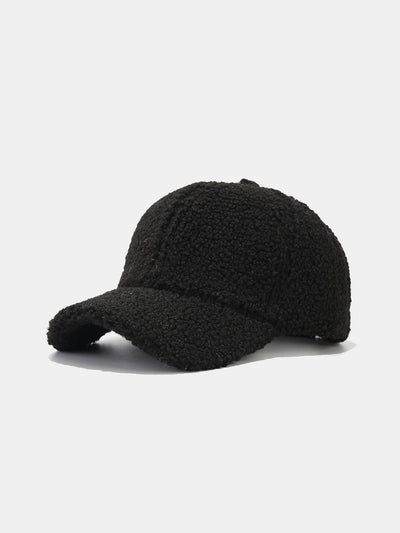 Solid Color Plush Warm Baseball Cap