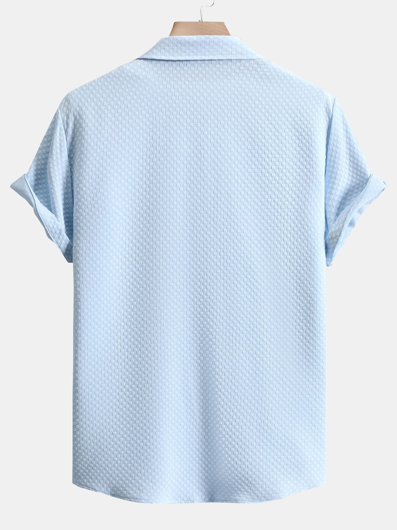 Checkerboard Jacquard Button Up Shirt