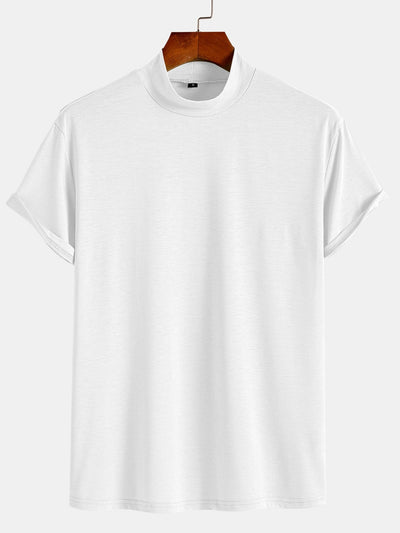 Short Sleeve Mock Neck T-Shirt