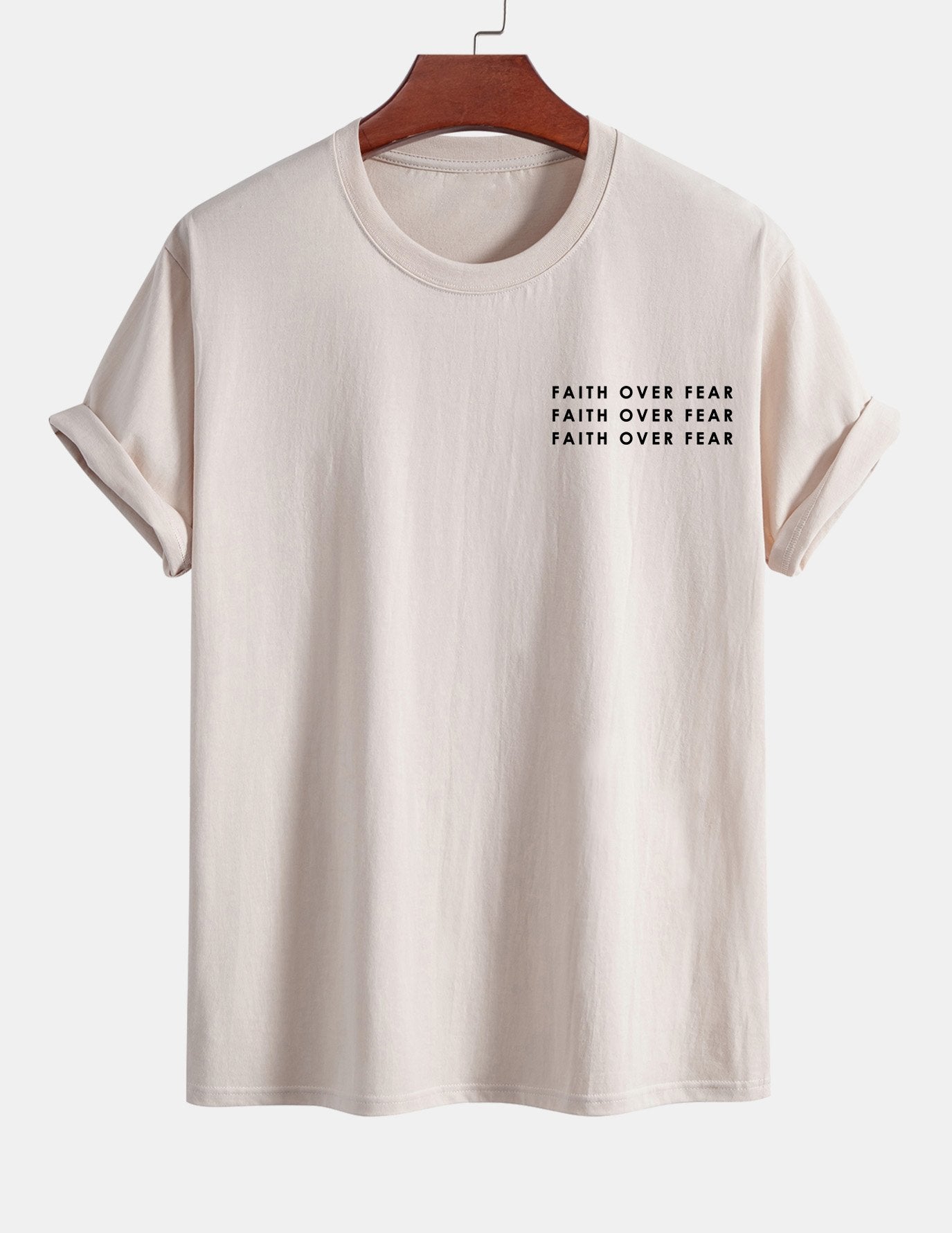 Regular Fit Slogan Print Cotton T-Shirt