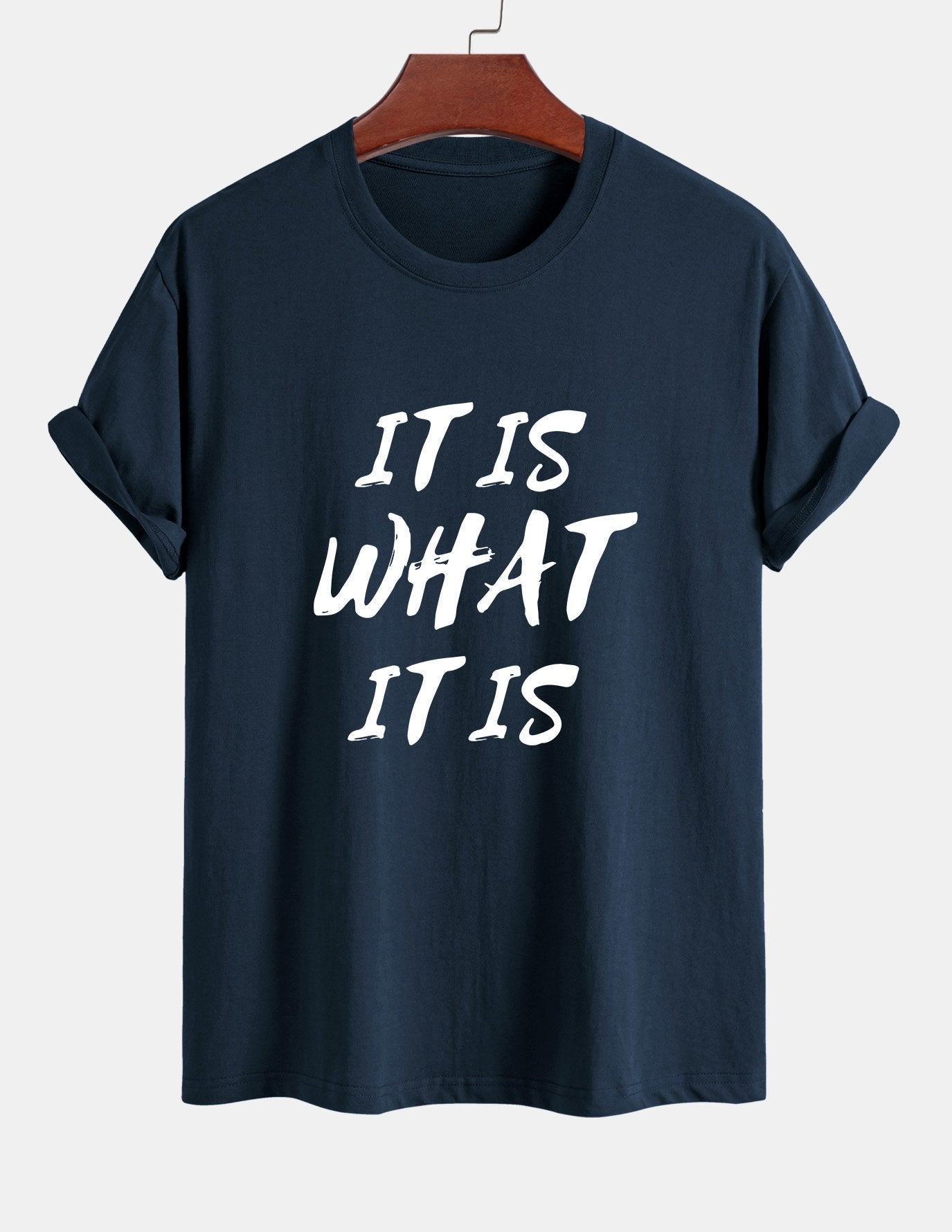 Regular Fit It Is What It Is Print Cotton T-Shirt