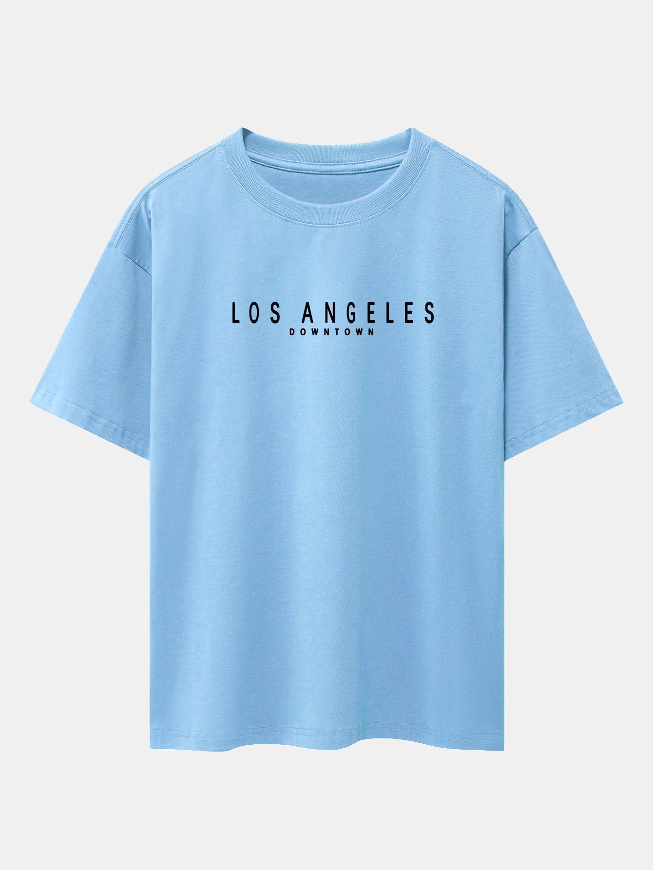Los Angeles Print Drop Shoulder Oversize T-Shirt