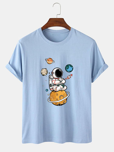 Planet Astronaut Print T-Shirt