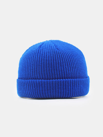 Solid Color Warm Short Knitted Hat