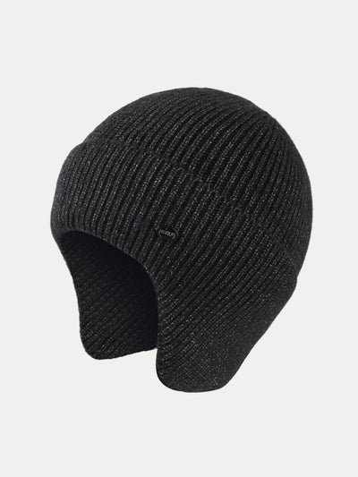 Warm Ear Covers Knit Beanie Hat