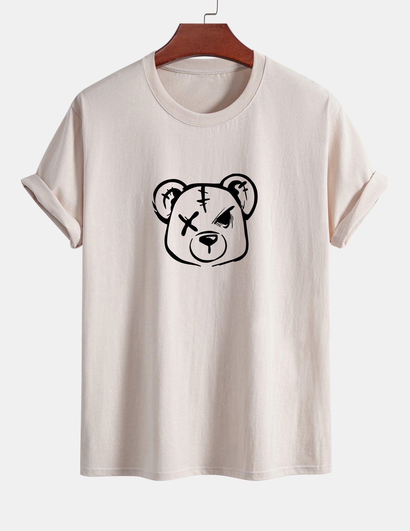 Regular Fit Bear Print Cotton T-Shirt