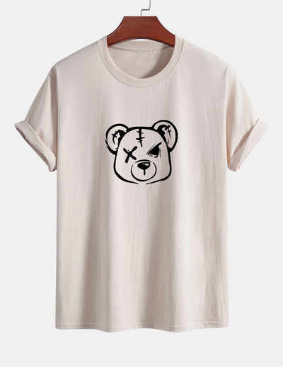 Regular Fit Bear Print Cotton T-Shirt