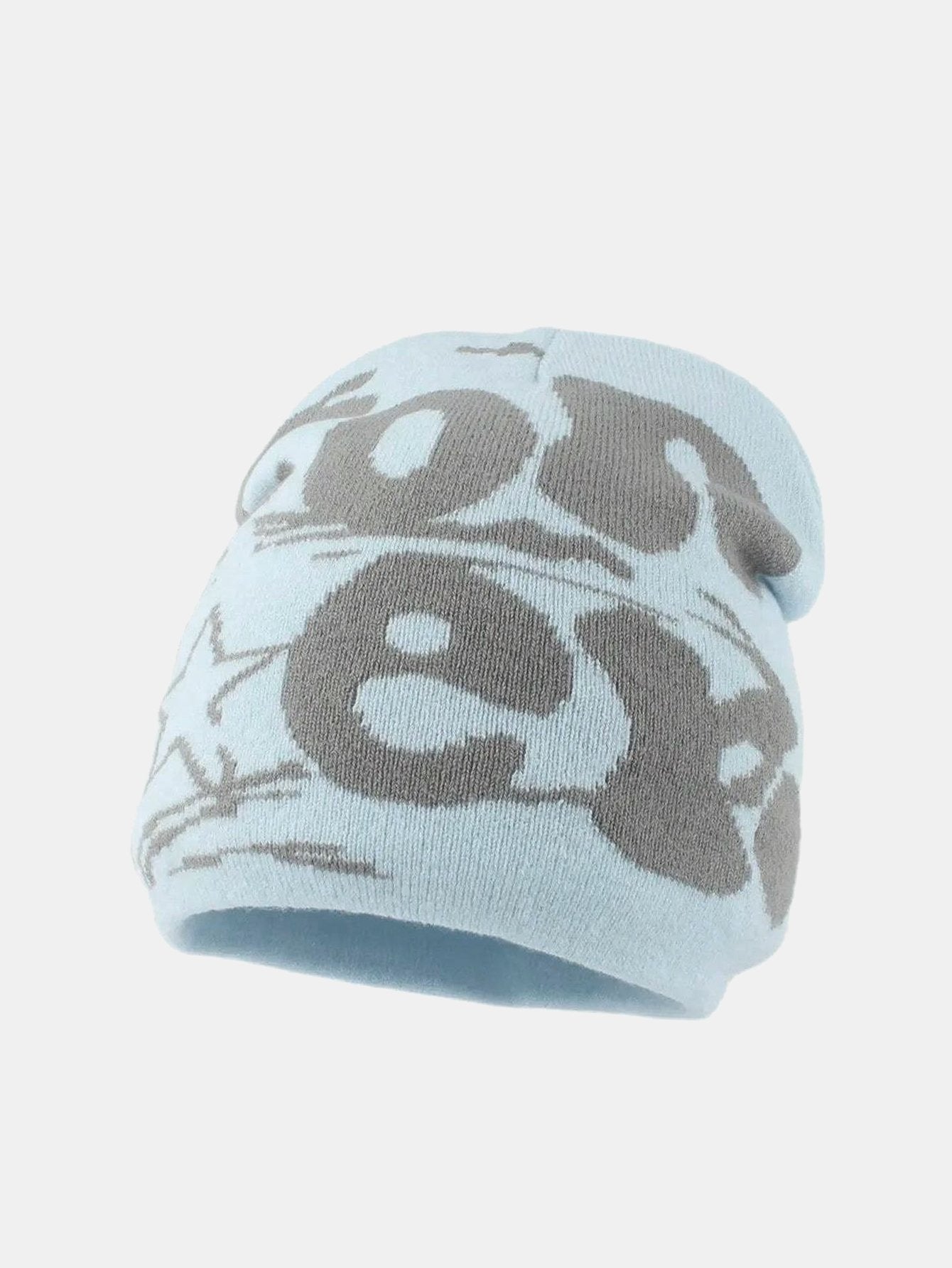 Fashion Slogan Pattern Warm Knit Beanie Hat