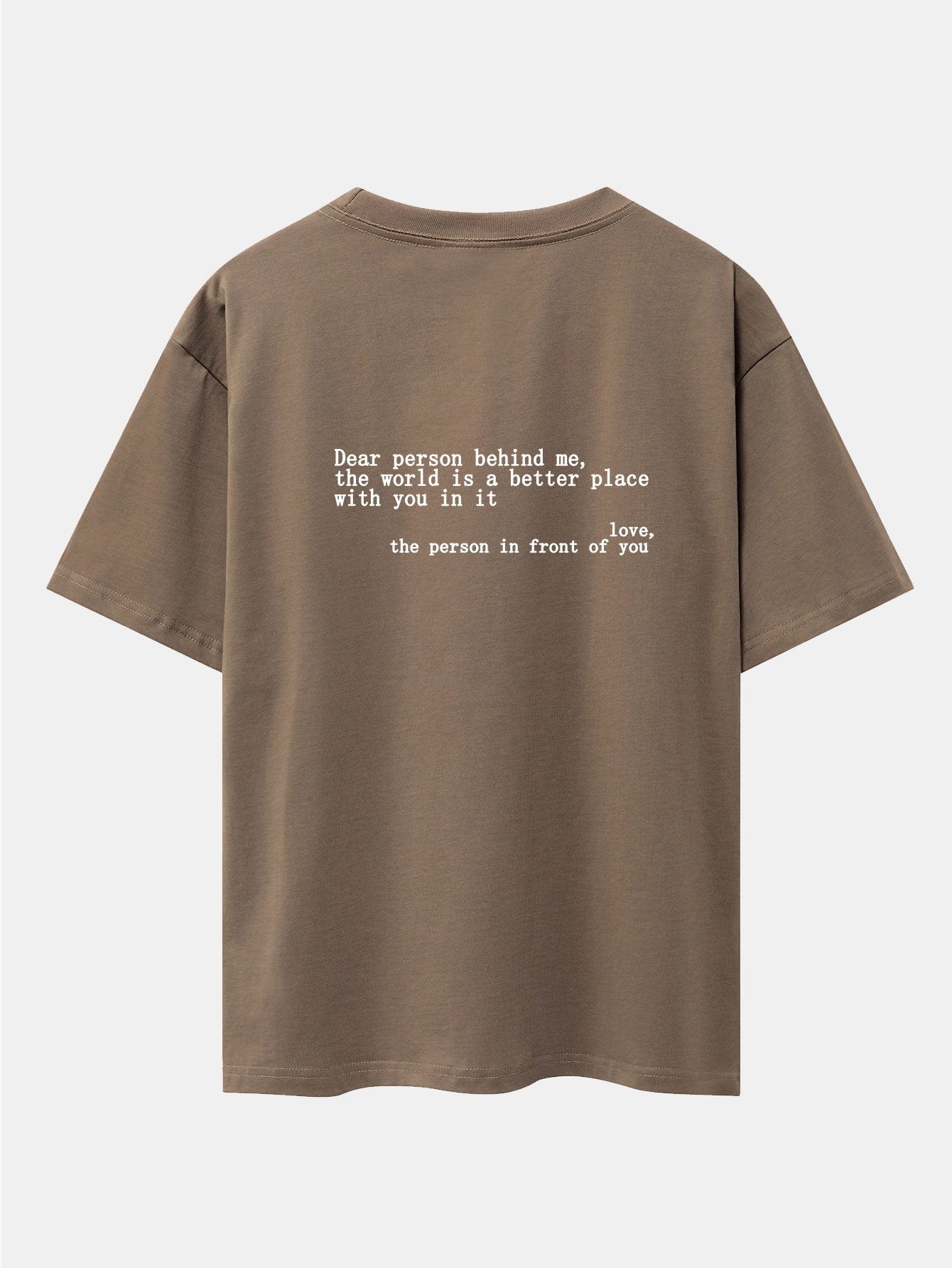 Slogan Back Print Drop Shoulder Oversize T-Shirt