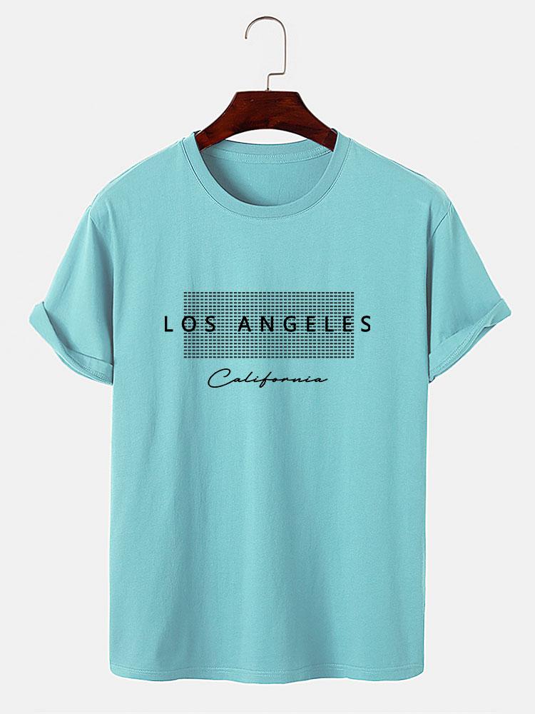 Los Angeles Checkered Print T-Shirt