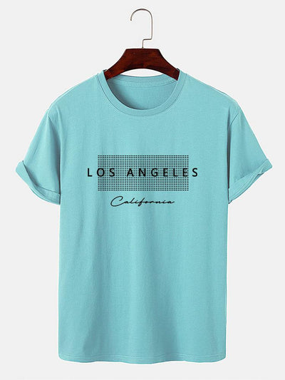 Los Angeles Checkered Print T-Shirt