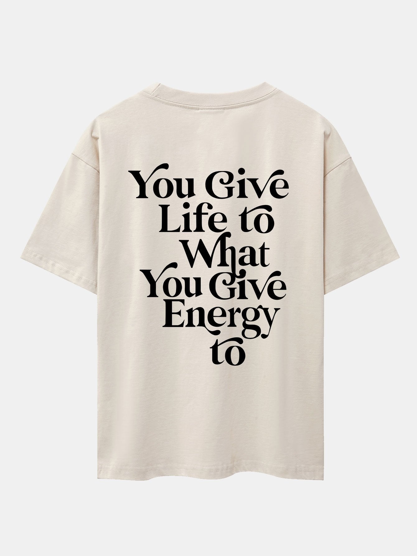 Slogan Back Print Drop Shoulder Oversize T-Shirt