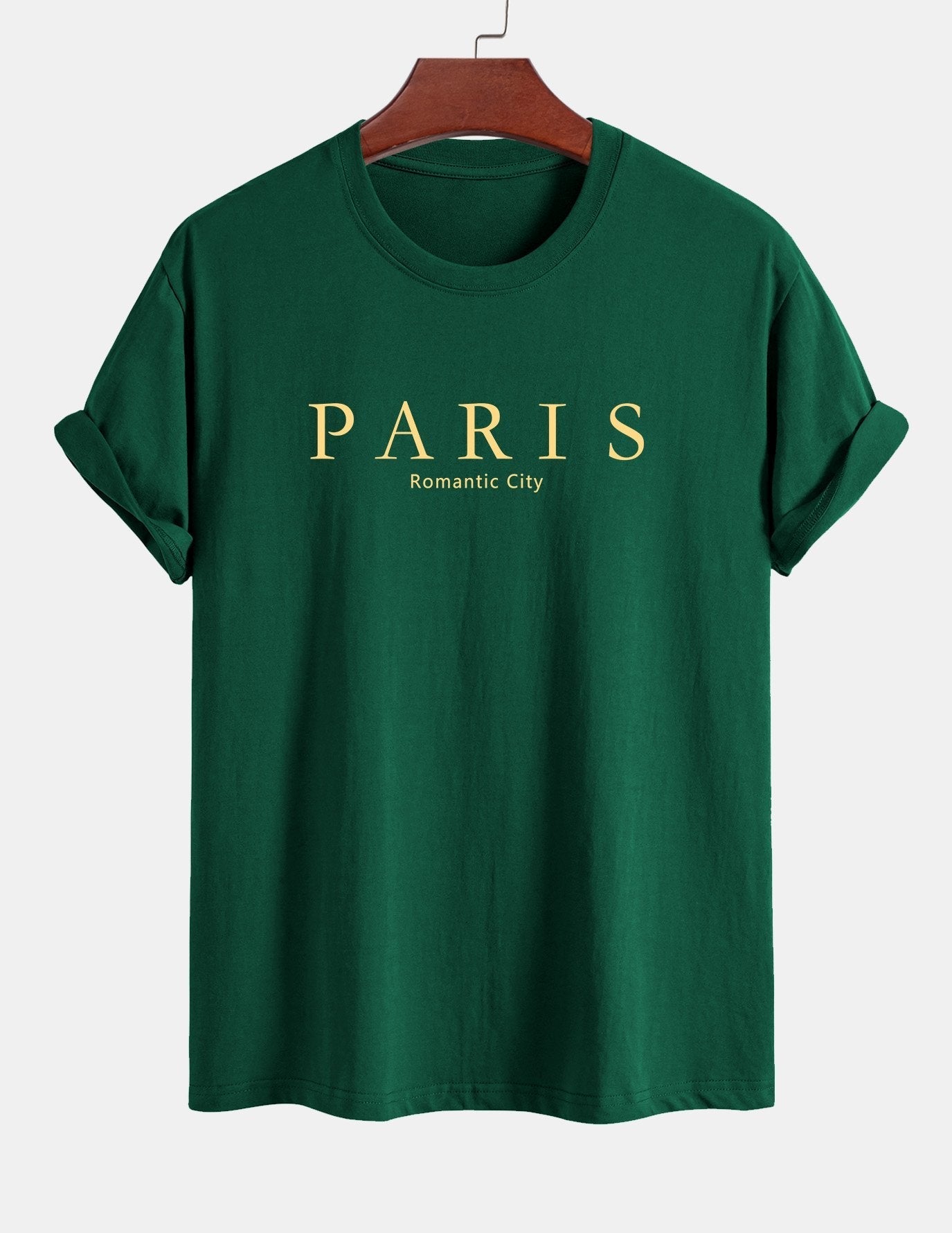 Regular Fit Paris Slogan Cotton T-Shirt