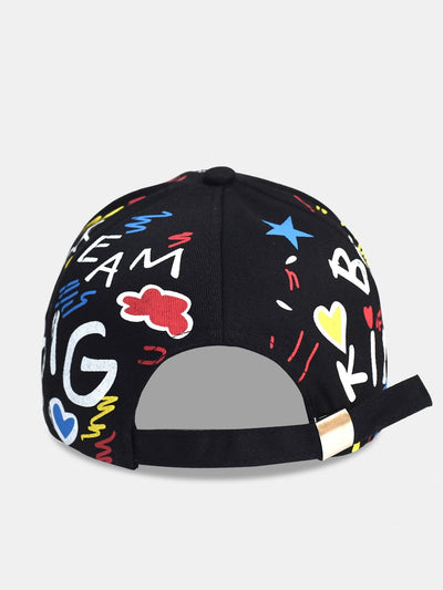 Hip Hop Graffiti Sun Slogan Pattern Baseball Cap