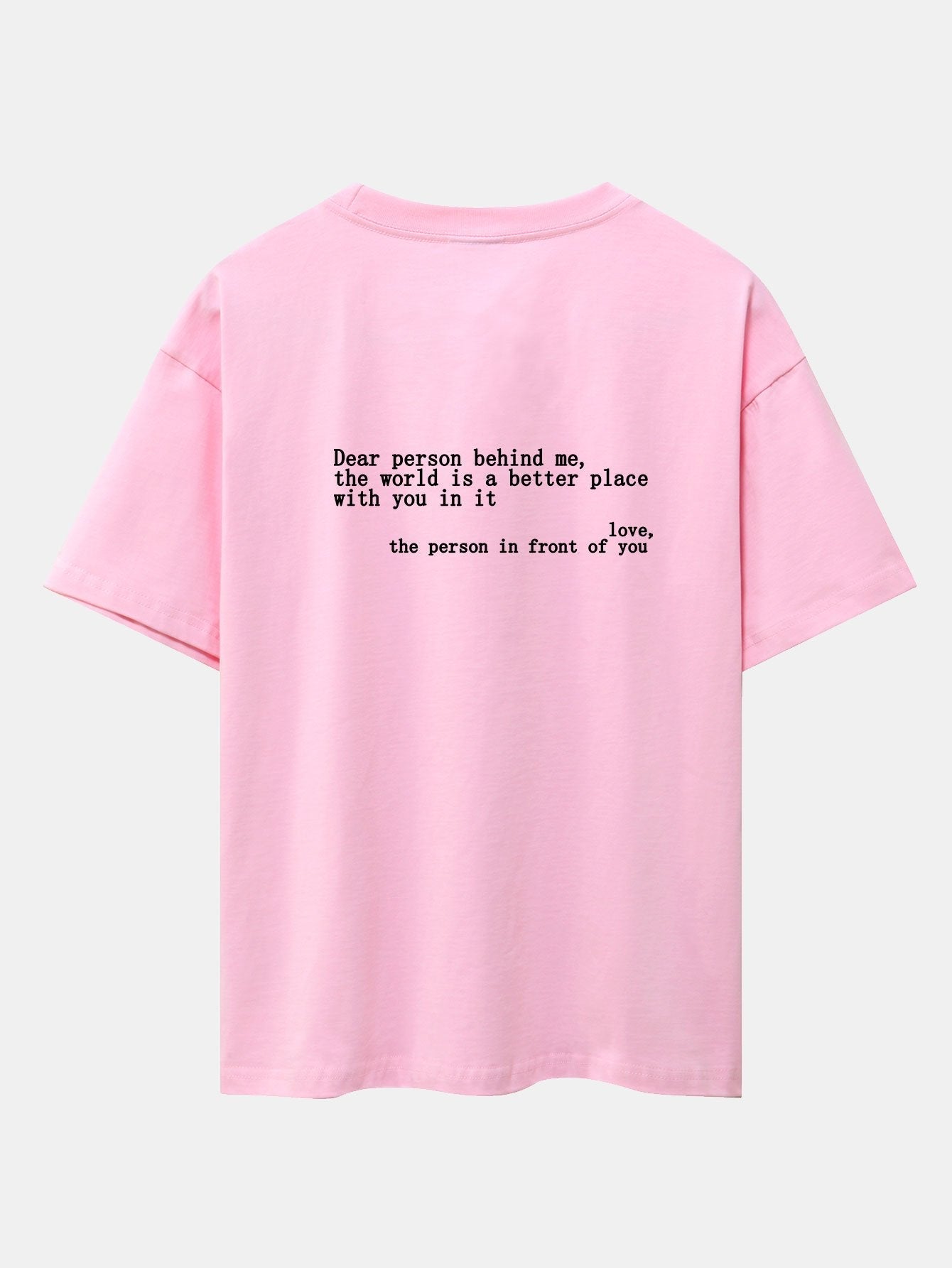 Slogan Back Print Drop Shoulder Oversize T-Shirt