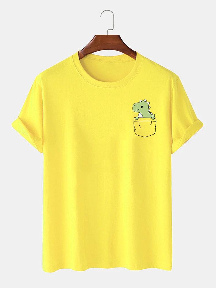 Pocket Dinosaur Print T-Shirt