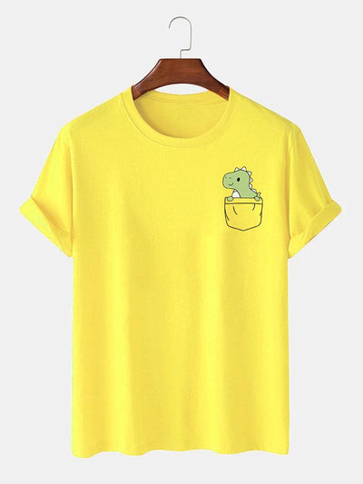 Pocket Dinosaur Print T-Shirt