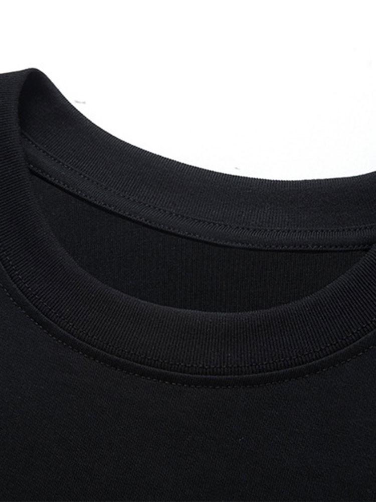 Paris Letter Print Dropped Shoulders Oversize T-Shirt