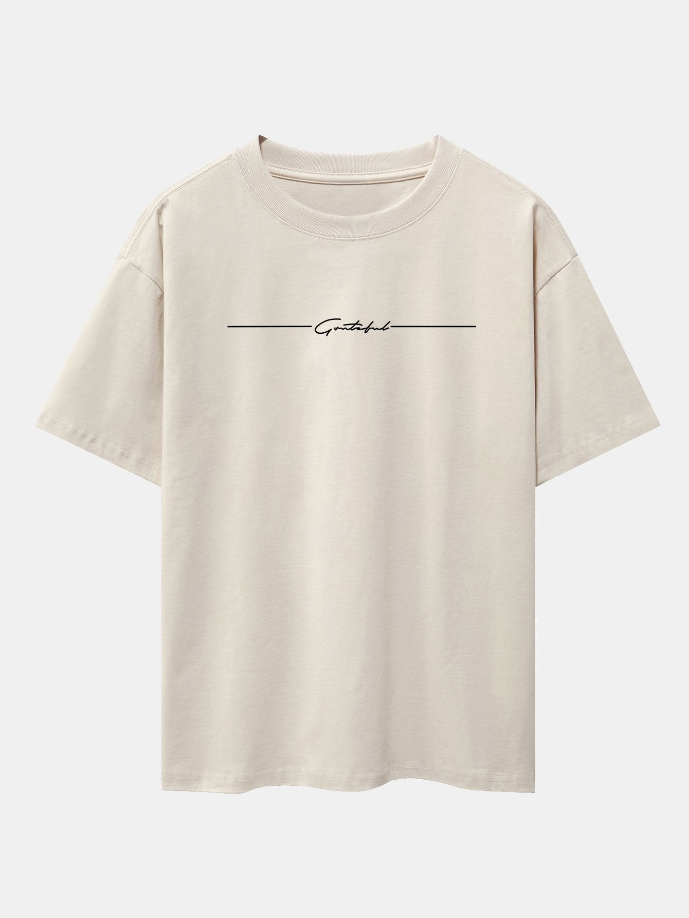 Slogan Print Drop Shoulder Oversize T-Shirt