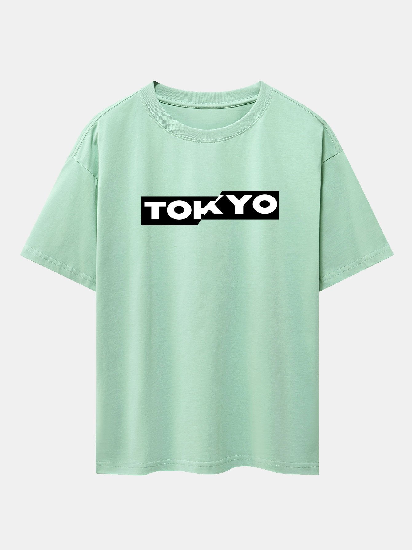 Tokyo Print Drop Shoulder Oversize T-Shirt