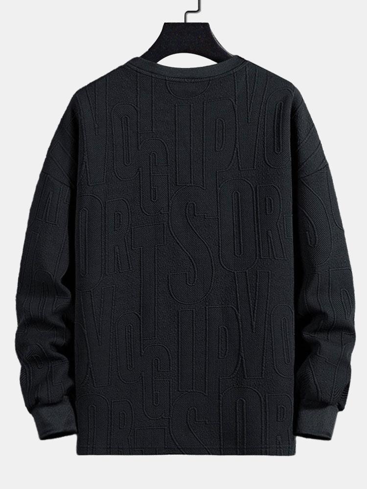 Long sleeve Fashion Letter Jacquard T-Shirt