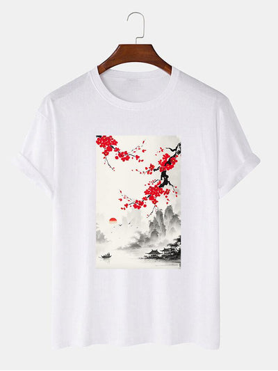 Ink Landscape Print T-Shirt